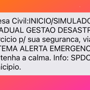 Maior simulado de desastres do Brasil: entenda alerta enviado nos celulares