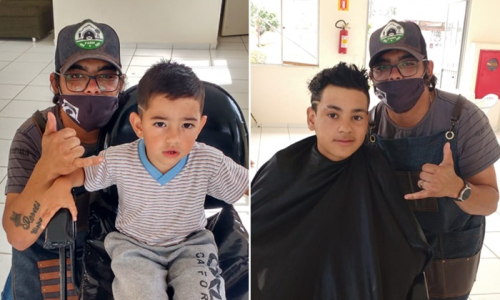 Barbeiro oferece cortes de cabelo gratuitos a crianças de Riomafra
