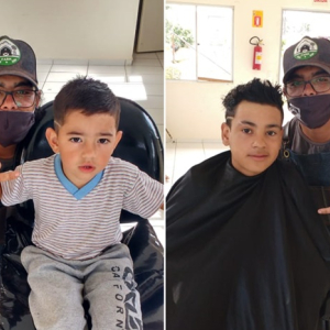 Barbeiro oferece cortes de cabelo gratuitos a crianças de Riomafra
