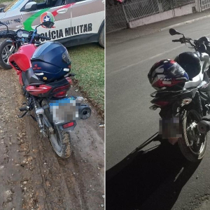 No mesmo dia, dois adolescentes são flagrados conduzindo motos sem habilitação