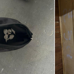 Polícia apreende cocaína e identifica pichação com menção a facção criminosa