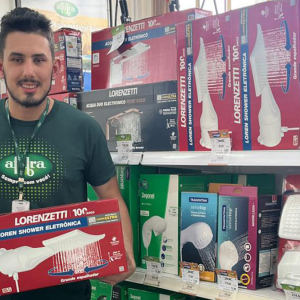 Ducha eletrônica entra em oferta por menos de R$ 100 na Afubra