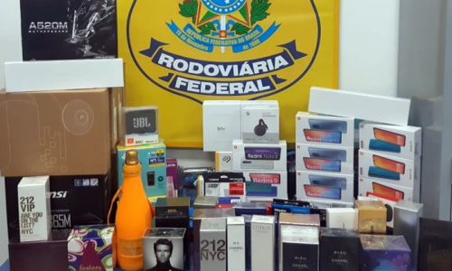 PRF apreende R$ 30 mil em mercadorias importadas ilegalmente na BR-280