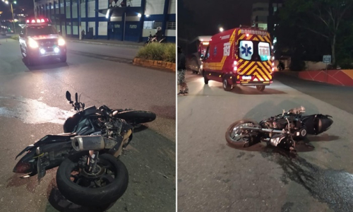 Motociclista de 21 anos fica ferido após acidente com dois carros em Mafra