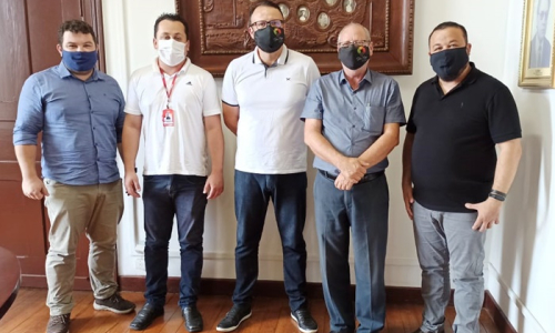 Riomafra Mix visita prefeitos de Mafra e Rio Negro