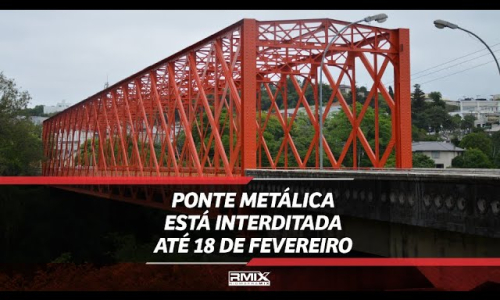 Ponte metálica está interditada até o dia 18 para instalação de rede elétrica