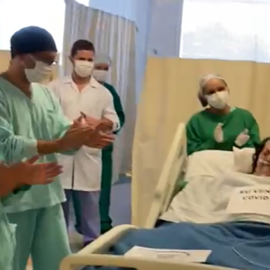 Aos aplausos e curada da covid-19, dona Carime Bielecki deixa UTI