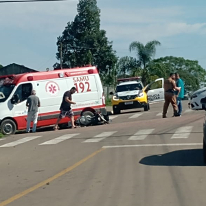 Motociclista fica ferido em acidente de trânsito em Rio Negro