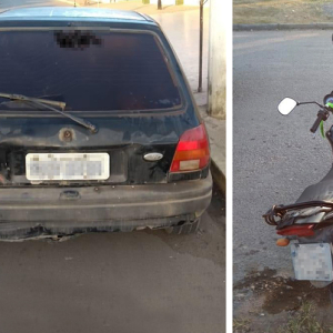 Moto e carro colidem na Vila Nova, em Mafra