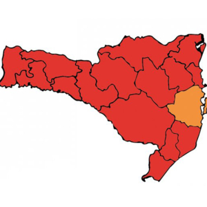 15 das 16 regiões de Santa Catarina estão em risco gravíssimo para covid-19