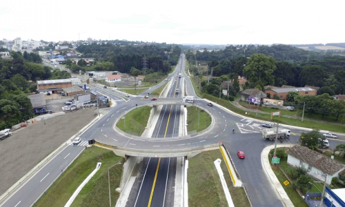 Obras vão alterar trânsito no viaduto da BR-116 com a BR-280, em Mafra