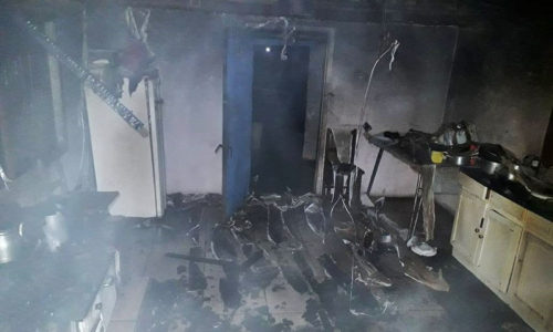 Casa é destruída por incêndio em Itaiópolis