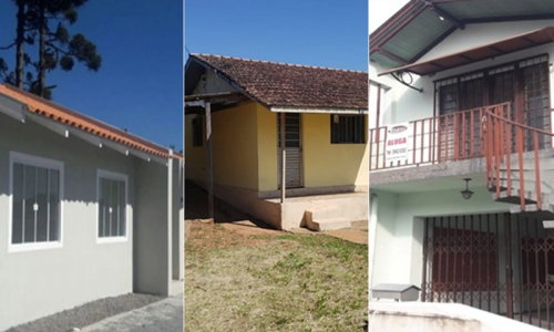 Confira quatro opções de casas disponíveis para locação em Riomafra