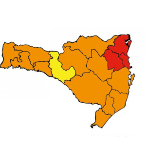 Apenas três regiões seguem em estado gravíssimo para covid-19 em Santa Catarina