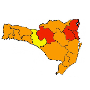 Pela quarta semana, Planalto Norte continua no nível grave para a covid-19