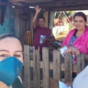 Agentes comunitárias realizam doações de máscaras