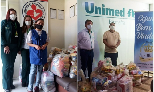 Dia C: Unimed Riomafra arrecada alimentos para entidades beneficentes