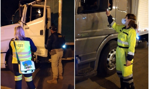 Ação fiscaliza e orienta motoristas sobre a Lei do Descanso em Mafra