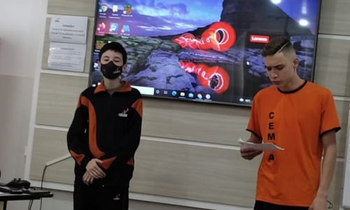 Alunos apresentam jogo sobre Mafra na 9ª Mocisc, em Concórdia