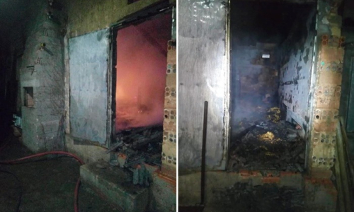 Estufa de fumo pega fogo em Avencal do Saltinho