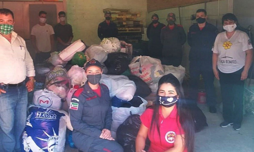 Bombeiros arrecadam 700 kg de donativos em Campanha do Agasalho