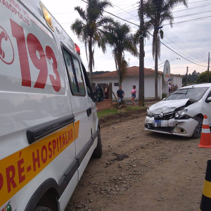 Mulher fica ferida em acidente de trânsito em Itaiópolis