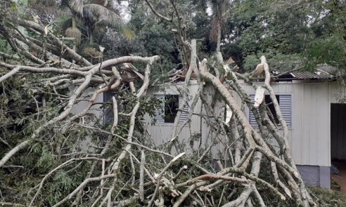 Temporal deixou famílias desabrigadas em Mafra