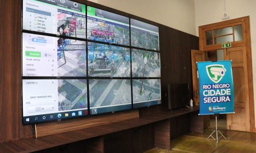 Novo sistema de videomonitoramento urbano é inaugurado em Rio Negro