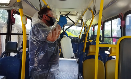 Conheça os protocolos de higienização da frota de ônibus da Viação Norte Sul