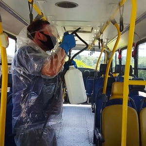 Conheça os protocolos de higienização da frota de ônibus da Viação Norte Sul