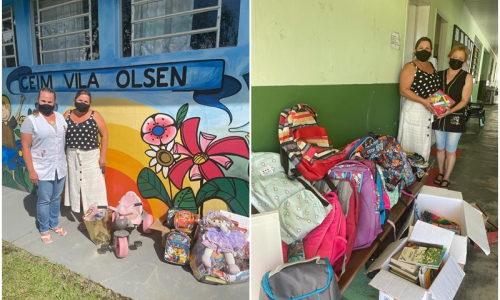 Uninter contempla creches e escolas com doação de materiais escolares