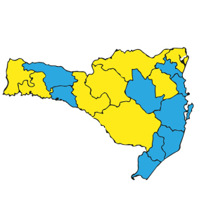 Covid-19: Santa Catarina têm nove regiões no nível moderado e oito no alto