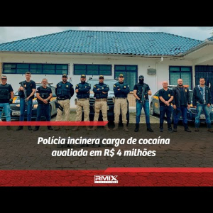 Polícia incinera carga de cocaína avaliada em R$ 4 milhões