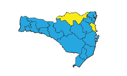 Planalto Norte retrocede ao nível alto para a covid-19 em Santa Catarina