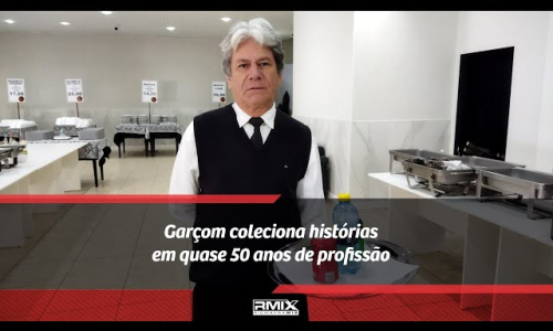 Aposentado se dedica à profissão de garçom há 48 anos em Riomafra