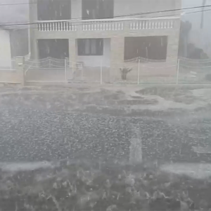 Vídeo: morador de Rio Negro registra força do temporal