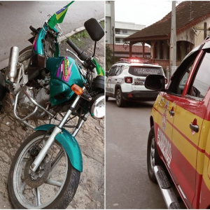 Homem fica ferido após cair de moto na Vila Nova