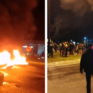 Vídeo: Manifestantes bloqueiam BR-116, em Mafra