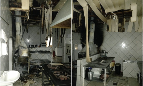 Incêndio atinge cozinha de restaurante no Centro de Mafra