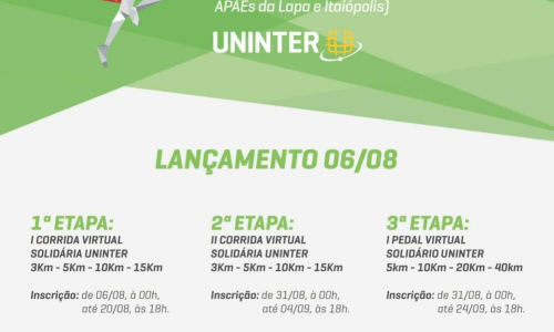 Uninter promove circuito remoto de corrida e pedal solidário