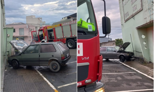 Bombeiros combatem incêndio em Uno no Centro de Mafra