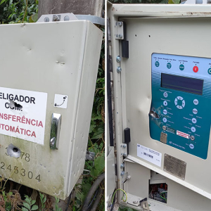 Equipamento da Celesc é danificado por tiros