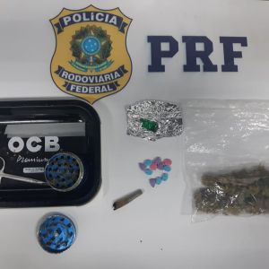 Skunk, LSD e ecstasy são apreendidos pela PRF em abordagem na BR-280