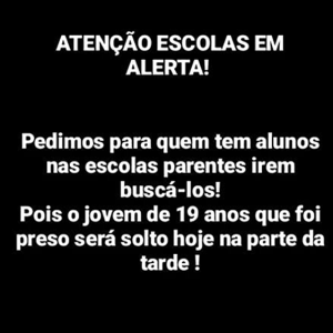 É fake mensagem pedindo para pais buscarem filhos nas escolas