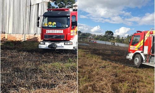 Incêndio atinge pátio de madeireira no Jardim América
