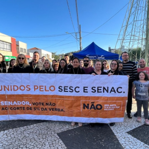 Sesc e Senac fazem mobilização em Rio Negro contra corte milionário de recursos