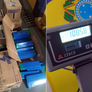 Mais de 100 quilos de maconha são apreendidos escondidos em caixas de achocolatado
