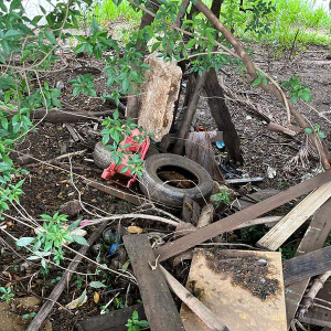 Morador denuncia acúmulo de lixo na margem do rio Negro