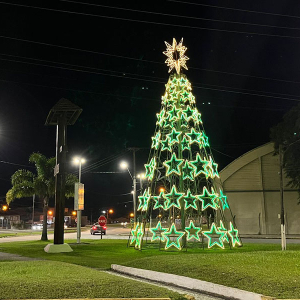 Rio Negro vira “meme” com iluminação acesa mais de um mês após o Natal