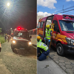Motociclistas ficam feridos em acidentes de trânsito